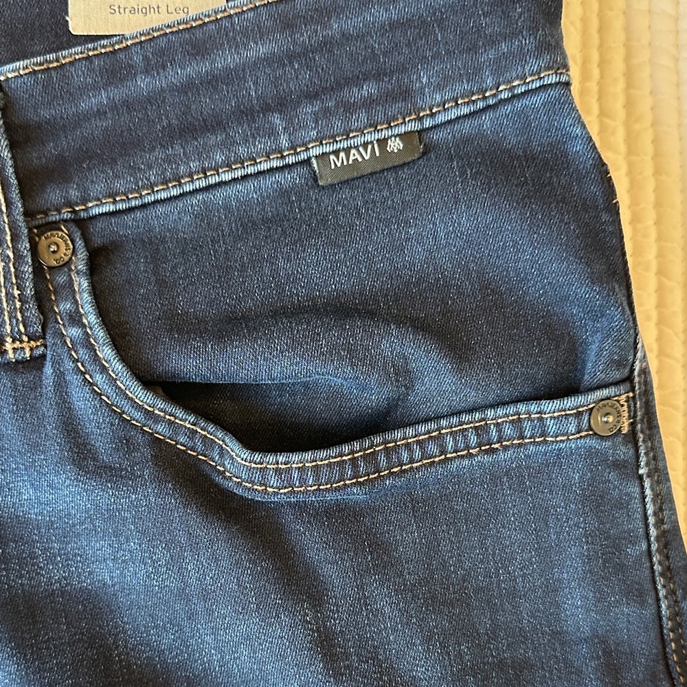 Mavi Men's Blue Jeans Deep Indigo Zach Straight Leg 36/30 - Picture 6 of 11
